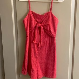 Pink eyelet romper